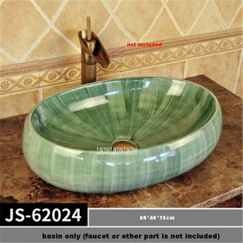 JS-62023/JS-62024/JS-62025/JS-62026 Radošo Iepriekš Skaitītājs Baseina Ovāls Baseins Ķīniešu Stilā Keramikas Izlietne Roku Mazgāšanai, Baseinu Bļoda