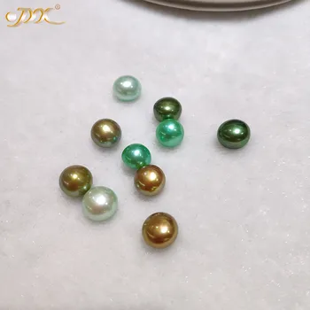JYX 2020. GADAM DIY materiāls Dabas Varavīksnes Zaļā Pērle GRUPAS 7.5-8mm 10 krelles, pērles Gradientu, Krāsu auskari kulons