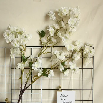 Ja mātes Mākslīgā Ķiršu ziedi Zīda+Plastmasas ziedi Sakura zars Mājas, viesnīca, Kāzu Dekorēšana Ziemassvētku dekori