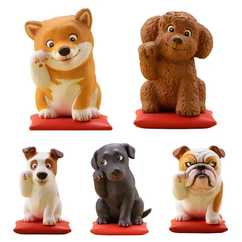 Japānas gashapon rotaļlietas gudrs talismans laimīgs Maneki kucēni mochi shiba Inu labradordog Bulldog, Jack Russell Terjers aicināt attēls
