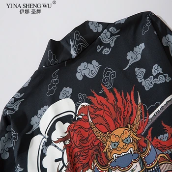 Japāņu Stila Kaķis Samurai Kimono Streetwear Vīriešu Un Sieviešu Jaciņa Japāna Harajuku Anime Drēbes Anime Drēbes 2020. Gada Vasaras