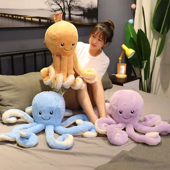 Jauki Simulācijas Astoņkāji Kulons Mīkstu Pildījumu Dzīvnieku Plīša Rotaļlieta Mājas Piederumi Cute Dzīvnieku Lelle Bērnu Dzimšanas Dienas Dāvanu Meitenītei