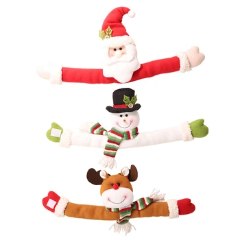 Jauki Ziemassvētki Santa Claus, Sniegavīrs Aizkaru Sprādzes Ziemassvētku Rotājumi Mājās Jaunajā Gadā Grupa Dekoru, Auduma Rotaļlietas, Galda Dekorēšana Lelles