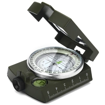 Jauna Kempinga Izdzīvošanas Kompass Militārās Novērošanas Gaismas Lensatic Ūdensizturīgs Kompass Ģeoloģisko Digitālais Kompass, Āra Iekārtas