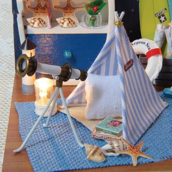 Jauna Lelle Mājas mēbeles, Mēbeles Diy Miniatūras Putekļu Vāciņa, Koka Miniaturas Namiņš Rotaļlietas Bērniem Dzimšanas dienas Dāvanas Satur attēls