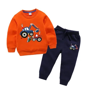 Jauna Rudens Bērnu Apģērbu Karikatūra Uzstādīt Modes Tracksuit Meitenēm Zēniem Sporta Tērps Infantis, Drēbes, T-krekls+Bikses Uzvalks 2gab