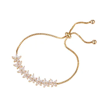 Jauna Vienkāršā Zieda Forma Zircon Aproce Sieviešu Regulējams Modes Rokassprādze Rokassprādzes S925 naudas Sodu Jewelri
