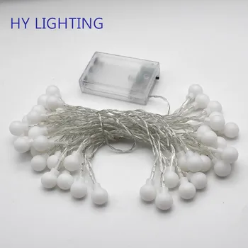 Jaunais 1,5 M 3M 6M Vainags Pasaku LED Bumbu String Apgaismojums Ūdensnecaurlaidīgs Par Ziemassvētku Eglīte Kāzu Mājas iekārtojumam Akumulatora Barošanu
