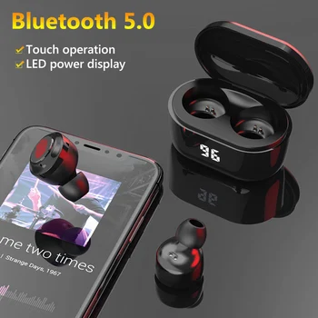 Jaunais A6 Mini TWS Plus Austiņas Bluetooth 5.0 Earbuds, Stereo Bass LED Power Displejs Ūdensizturīgs Austiņu Atbalsta Apt-X/SBC