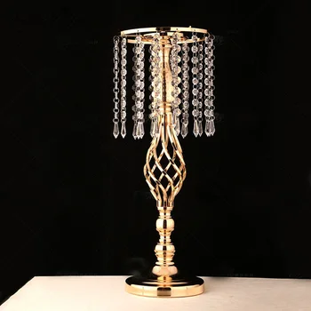 Jaunais S-formas kristāla, akrila pērlītēm aizkaru rotējošo ceļu svina kāzu aksesuārus Panorāmas rats Sirēna svečturis ziedu vāze turētājs
