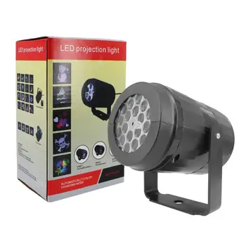Jaunais Ziemassvētku Sniegpārsla Lāzera Projektoru Gaismas Lampa Rotējošas LED Skatuves Apgaismojums 16 Modeļus Spēkā Pusei, Gaismas, Iekštelpu Apgaismojums