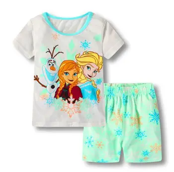 Jaunas Bērnu Drēbītes, Bērnu Apģērbu Komplekts Stils Naktsveļu Drukāt Pidžamas Meitenēm Sniega Karaliene Karikatūra Sleepwear S007