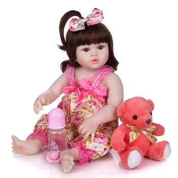 Jaunas Ielidošanas 57 CM, Silikona Pilna Ķermeņa Atdzimis Bērnu Fantāziju Lelles Baby Lelle, Rotaļlieta, Bērnu Dzimšanas dienas Dāvanas Gulētiešanas Playmate Rotaļlietas
