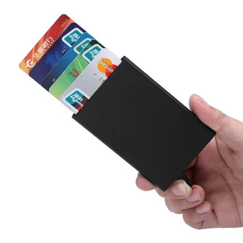 Jaunas Slim Automātiski Pop Up Alumīnija Kredītkartes Aukstāks Metāla Anti RFID Vīriešu Biznesa Kartes Gadījumā ID Karti Bankas Seifa Sievietēm