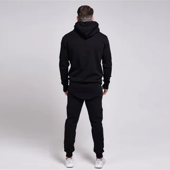 Jaunas sporta zāles tracksuit vīriešu bikses Komplekti Modes Krekls sviedri tērpi zīmola Sik Zīda izšuvumi gadījuma fitnesa Outwear jogger komplekts