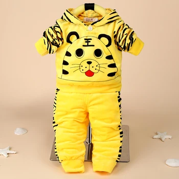 Jaundzimušo Bērnu Zēnu Drēbes Rudens Ziemas Baby Meiteņu Drēbes Tiger Pelēkā Vārna+Elsas Tērpu Apģērbs, Tērps, Zīdaiņu Apģērbs, Zīdaiņu Komplekti