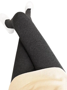 Jaunie Rudens/Ziemas Sieviešu Plus Samta Biezas Zeķes Augstas Kvalitātes Modes Ērti Legging Bikses Gadījuma Tīrtoņa Krāsu Zeķes