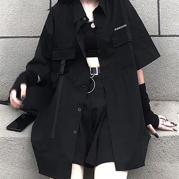 Jauno Modes Tērps-Svārki Tumši Melna BF Vēja Brīvs Krekls Sieviešu Kroku Svārki, Svārki Divi-gabals, kas Tērpi Sievietēm