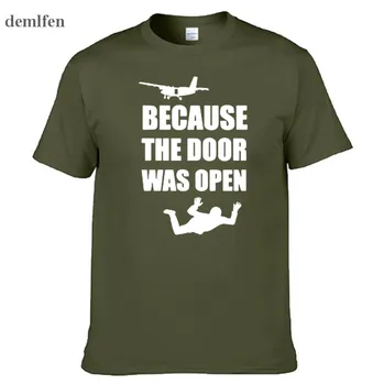 Jauno Modes Īsām Piedurknēm t, Jo Durvis bija Atvērtas, T-kreklu Smieklīgi Izdrukāt T Krekli Vīriešu T-Krekli Vīriešu t-veida