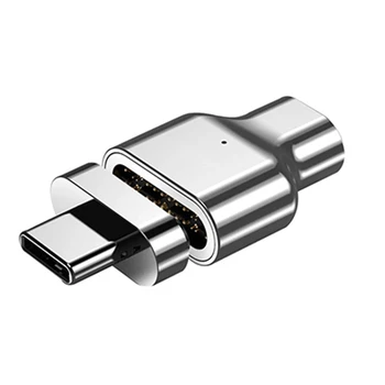 Jauno Thunderbolt Uz Magnētisko USB C Adapteris Priekš Macbook Pro 24 Pins 40Gbp/s Ātrās Uzlādes PD 100W 6K HD Pārraide