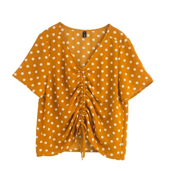 Jauno modes plus lieluma sieviešu aukliņu top vasaras slim stulpiņi īsām piedurknēm T-krekls 2091