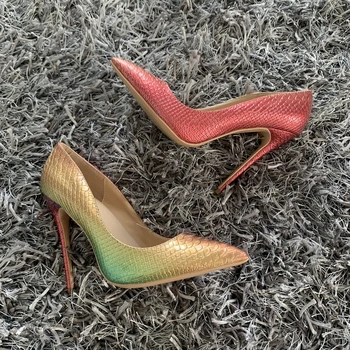 Jauno modes sievietei kurpes čūska poligrāfijas grupa kāzu kurpes, liela izmēra 35-42 sexy norādīja toe sieviešu augstpapēžu sūkņi sieviešu kurpes