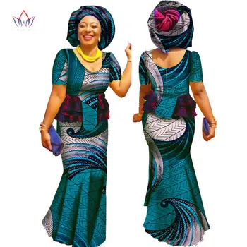 Jauno Āfrikas Kleitas Sievietēm Vasaras Darba Svārki Kopu, kas paredzēta Tradicionālo Apģērbu Bazin Drukāt Riche Plus Lieluma Dabas WY1576