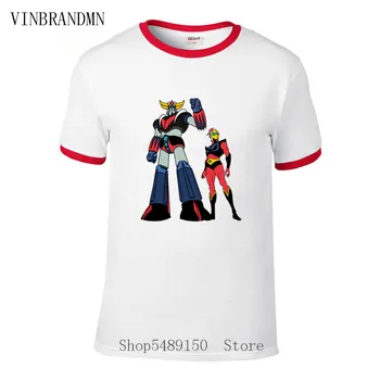 Jauns Anime Vīriešu UFO Robotu Īsām Piedurknēm Gadījuma 3D T-Krekls Hipster Streetwear Modes Mazinger Z T Krekls Grendizer Goldorak Tshirt