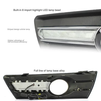 Jauns Atjaunināts LED Dienas Gaitas Lukturi dienas gaitas lukturi Ar Melno Miglas lukturi Vāks VW CC 2009. - 2013. gadam