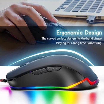 Jauns Augstas klases optiskā professional gaming peli ar 7 spilgtas krāsas LED aizmugurgaismojumu un ergonomisks dizains LOL CS