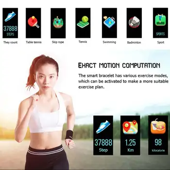 Jauns Dizains Smart aproce Aproce Ūdensizturīgs asinsspiediens bluetooth Sirds ritma Monitors NFC Fitnesa Tracker Dāvanas