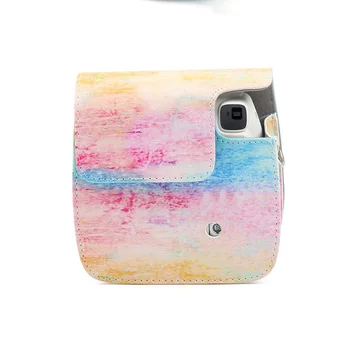 Jauns Mini Filmu Instant Fotokameras soma Soma Polaroid Instax Mini 9 8 8 PU Ādas Vāks ar Plecu Siksnu