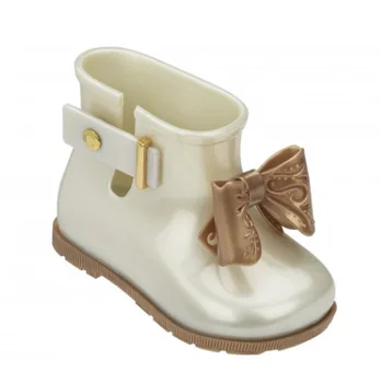 Jauns Mini melissa Meitenes Bowknot gumijas Rainboots Ūdensnecaurlaidīgs Bērnu Lietus zābaki PVC konfektes Princese apavu Pavasara Ziemas SH19095