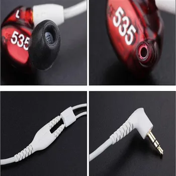Jauns SE535 Hi-fi Stereo Austiņas SE 535 ausī Atsevišķu Kabeli, Austiņas Mobilo Telefonu Austiņas ar Lodziņu, 2 Krāsas VS SE215 425