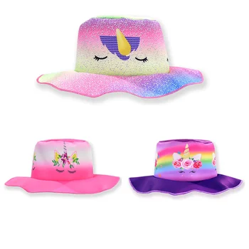 Jauns bērnu apģērbu zvejnieka cepure Unicorn girls karikatūra vasaras cepure bērnam saules aizsardzības, saules cepure