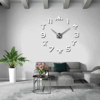 Jauns dizains skatīties pulkstenis Dzīvojamā Istabā, Kvarca, Akrila Spoguļa efektu mājas Sienu apdare nūjas vēl dzīves stils