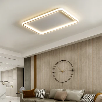 Jauns un moderns melns,balts ultra plānais led griestu gaismas taisnstūra, apaļas lampas guļamistabas dzīvojamā istaba lukturi led griestu lampas
