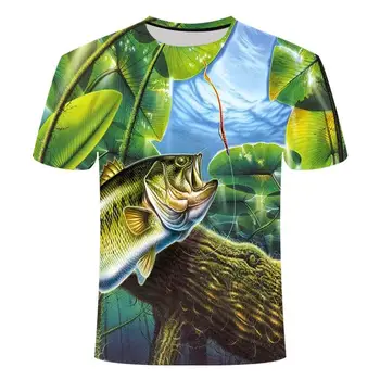 Jauns vīriešu ikdienas 3D iespiests T krekls Āzijas t-krekls sirds formas zivju formas dizains īsām piedurknēm 3D Tshirt zivju formas t krekls