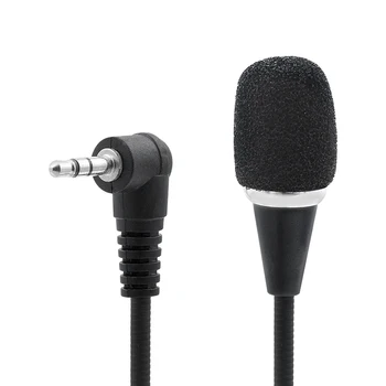 Jaunu 17cm Garu Melnu Portatīvo Gooseneck Mini Microfone 3.5 mm Jack Audio Mikrofons Mikrofons Podcast Video Konferences Intervijas