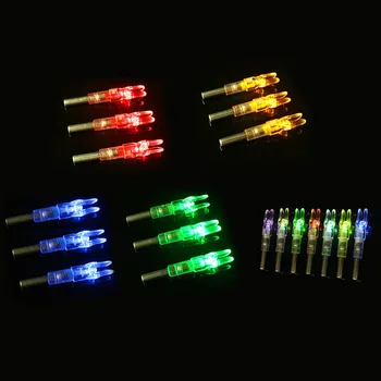 Jaunu 3Pcs/set Automātiski Izgaismo Bow String Aktivizēts LED Apgaismota Nock 4,2 mm, Loka šaušanas Bultas, Piederumu Fotografēšanas Medību rīku