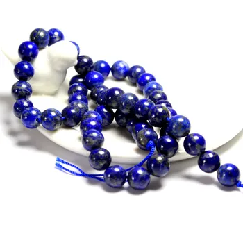 Jaunu AAA+ Apaļas Dabas Lapis Lazuli krellītēm Rotaslietas Pieņemšanas Aproce DIY Materiāls Akmens 4/ 6/8/10 /12 mm Kokskaidu 15.5