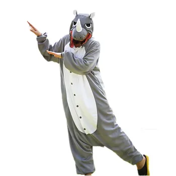 Jaunu Dzīvnieku Bull Onesie Govs Donkey Pidžamu Sleepsuit Cosplay Jumpsuit Kostīms Pieaugušajiem