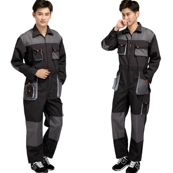 Jaunu Krūšautlenču (dungriņi), vīriešu darba kombinezoni aizsardzības remonts siksna jumpsuits bikses darba formas, plus lieluma piedurknēm coverall