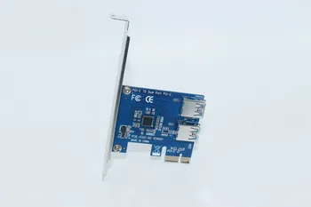 Jaunu PCIE PCI Paplašināšanas Karti Karti, 2 Porti USB 3.0 HUB Kontrolieris Adapteris Stāvvadu Kartes Bitcoin Mining Ierīces Miner Antminer