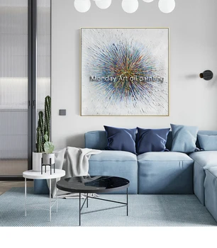 Jaunu Pelēka Sudraba glezna, Roku gleznots audekls mākslas, eļļas glezna Sudraba Nazi Bieza eļļas glezna sienas attēlu dzīvojamā istaba
