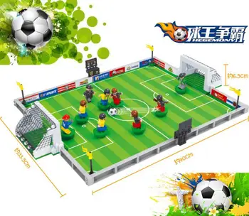 Jaunu Pilsētas Mini Futbola Lauka 3D Modeli, Celtniecības Bloki, Rotaļlietas Bērniem, Ķieģeļu Dāvanu hobijiem, par bērniem