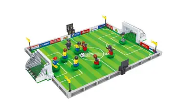 Jaunu Pilsētas Mini Futbola Lauka 3D Modeli, Celtniecības Bloki, Rotaļlietas Bērniem, Ķieģeļu Dāvanu hobijiem, par bērniem