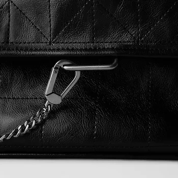 Jaunu Rhombus Black Rock Mīksto Vienu Plecu Slīpā Span Ķēdes Soma Luksusa Somas Sievieti 2020. gadam PU Leather Messenger Bag