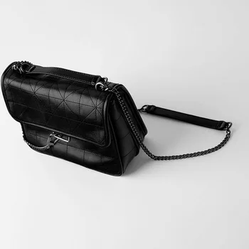 Jaunu Rhombus Black Rock Mīksto Vienu Plecu Slīpā Span Ķēdes Soma Luksusa Somas Sievieti 2020. gadam PU Leather Messenger Bag