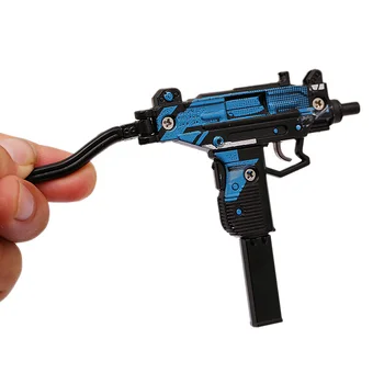 Jaunu Spēli PUBG CS IET Ieroci Keychains Uzi-Gun Cross Kulons Keyring Locīšanas Pistoli Modelis Atslēgu piekariņi Vīriešu Rotaslietas, Suvenīru, Dāvanu Sievietēm
